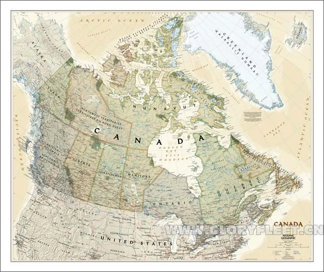 large vintage canada map bar cafe home decoration detailed antique poster wall chart retro cotton cloth canvas painting 2 size in painting calligraphy