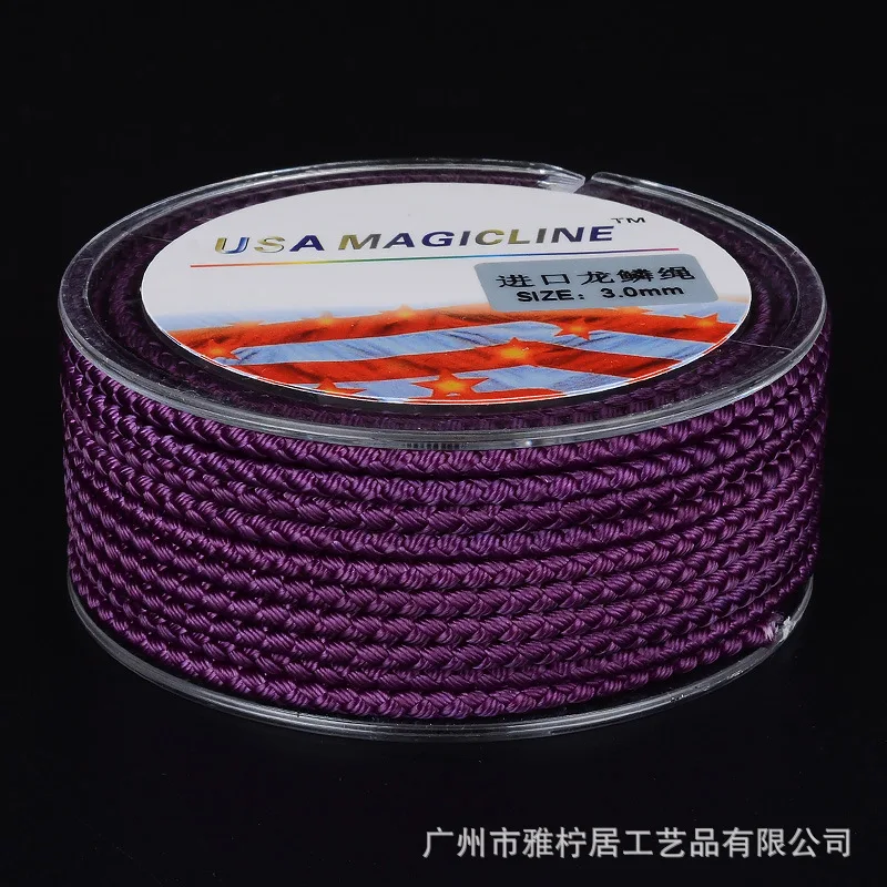Dark Purple Минимальный заказ = 1 шт, 3 мм, 4 мм, высококачественные неэластичные шнуры, толстая веревка для изготовления ювелирных изделий, сделай сам, браслет, ожерелье,, бисерная нить - Цвет: Dark Purple