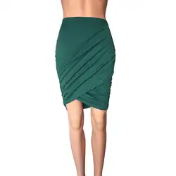 Летняя однотонная сексуальная юбка в стиле хип-хоп винтажная юбка-карандаш длиной до колена Женская юбка-карандаш