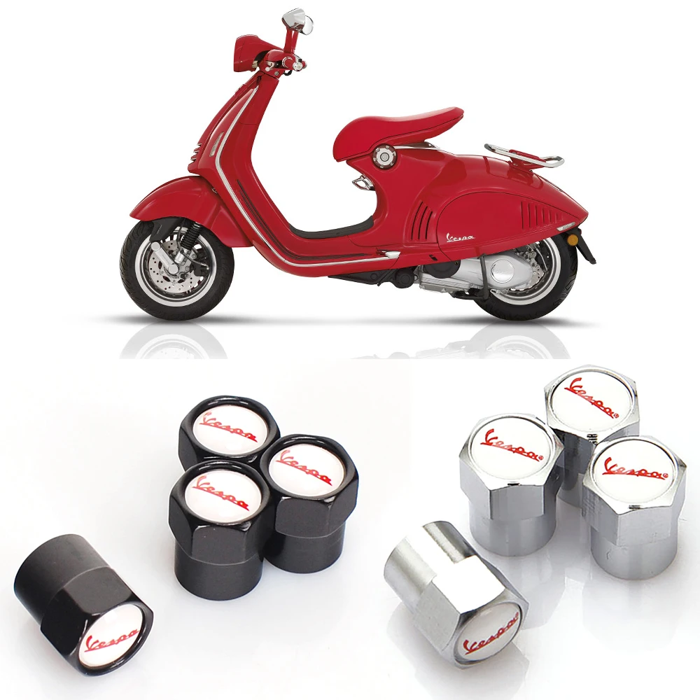 

Electric Scooter Tire Valve Caps Air Tyre Stems Cover 6corners for Piaggio Vespa Primavera 150 SPRINT 150 GTS 300 ie LXV 125