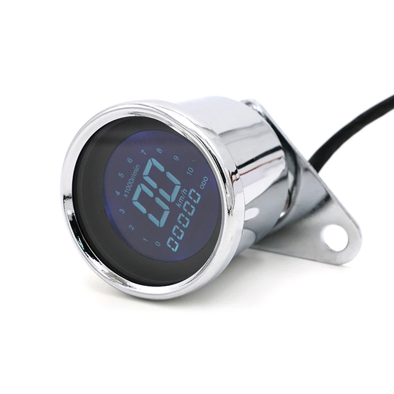 Nordson Motorcycle Tachometer Motocross LED LCD Tachometer Speedometer Fuel Gauge Assembly Cafe Racer Universal