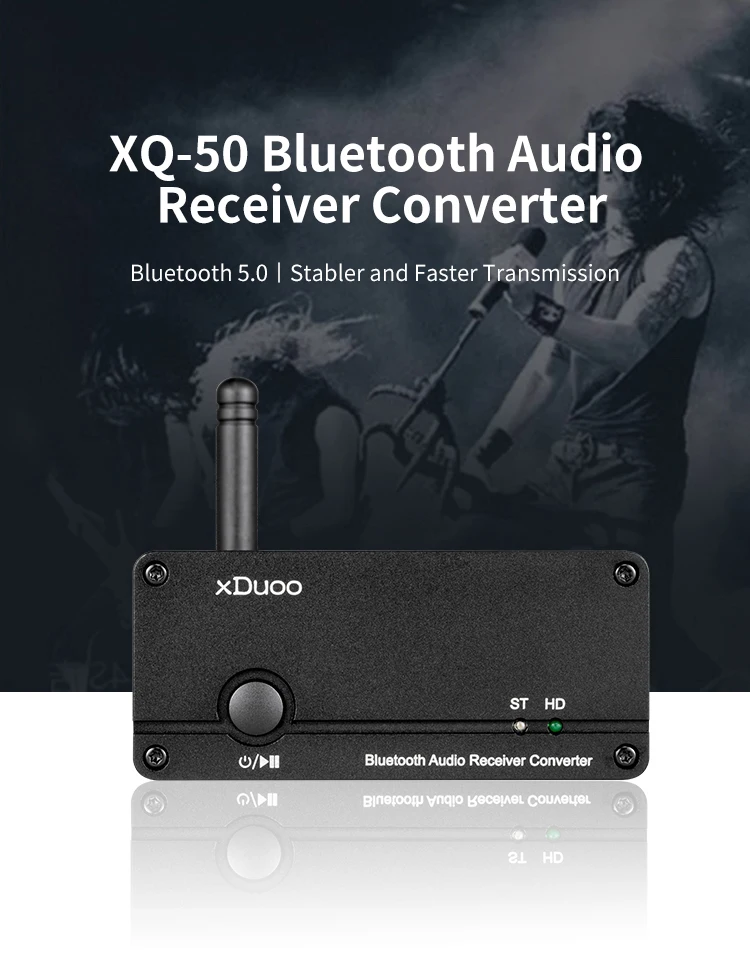 XDUOO XQ-50 Buletooth 5,0 аудио ресивер конвертер PC USB DAC ES9018K2M чип Поддержка aptX/SBC/AAC XQ50 омолаживает ваш DAC/AMP
