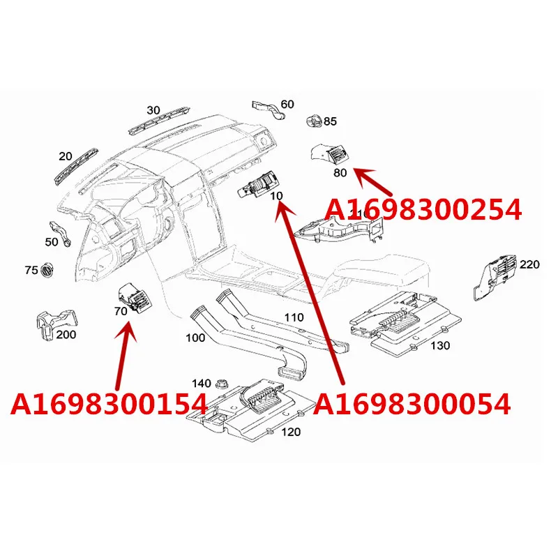 CInstrument панель кондиционирования воздуха выход 2011mer КНИ esb enzB A уровень B200 A160 сопло сердечника охлаждения и нагрева розетки