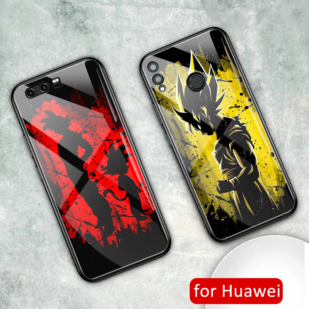 Чехол для Huawei honor play painting goku Dragon ball стеклянный задний 8x max 9 10 20 20i v9 v10 v20 note |