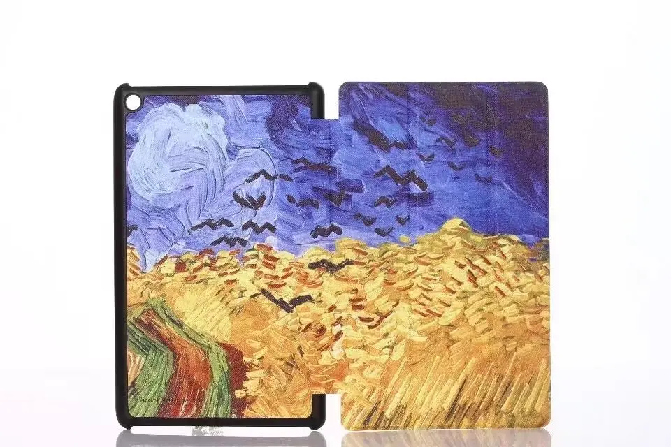 Ультратонкий чехол книжка из искусственной кожи с 3 folder Painting Folio Stand для планшета