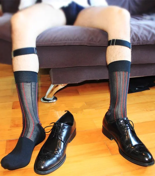 W030A Men's Dress Socks,Men's Silky Sheer Socks, Men At Play Sexy Nylon ...