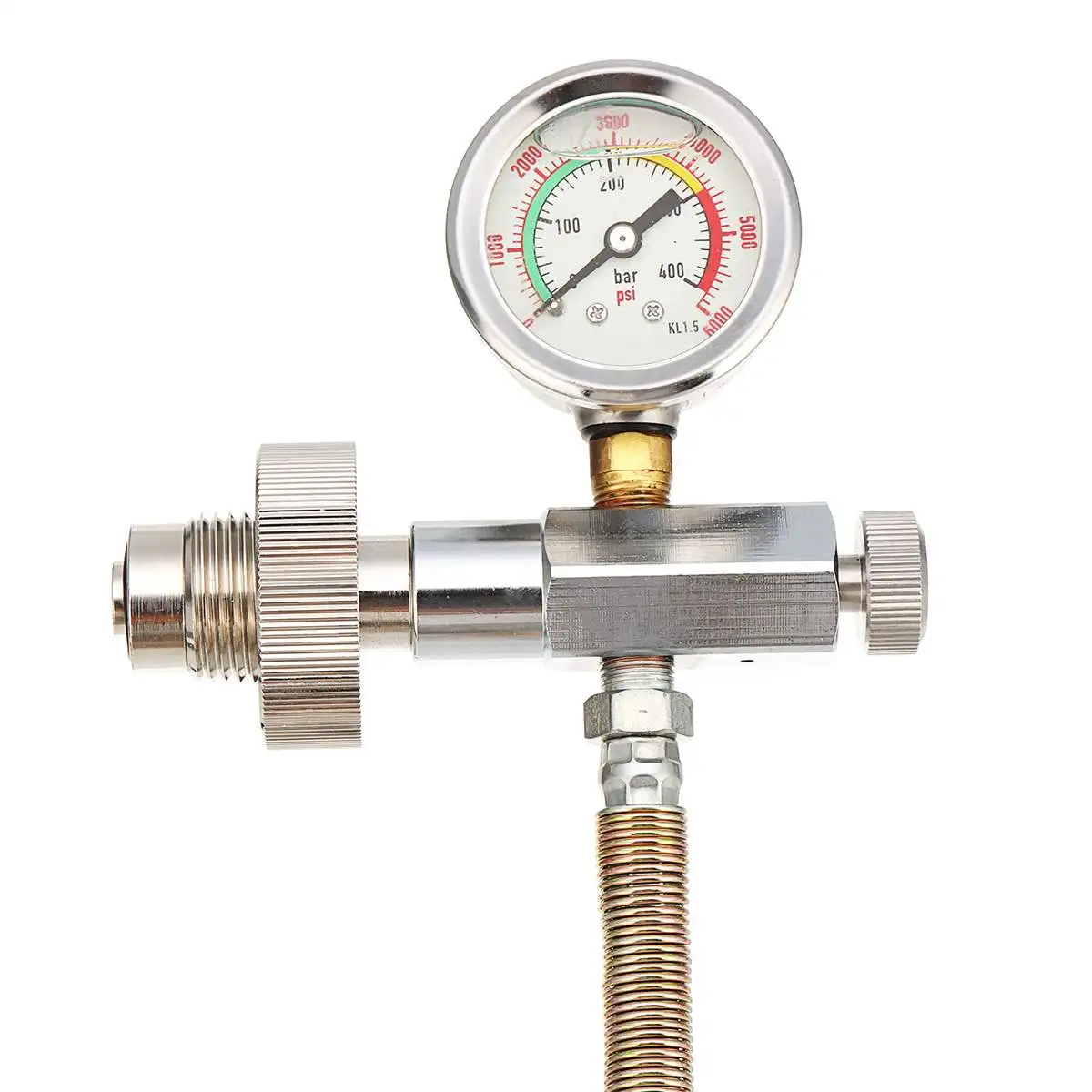 

High Quality G5/8 400bar/6000PSI Filling Refill Charging Adaptor Converter With Pressure Gauge Hose Paintball Accessories