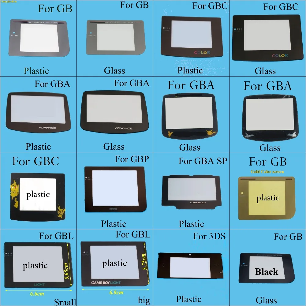 Chenghaoran 16 Modelle Glas Material Bildschirm Objektiv Fur Gameboy Gb Gba Gbc Gba Sp 3ds Gbp Gbl Spiel Konsole Ersatz Reparatur Teile Replacement Parts Accessories Aliexpress