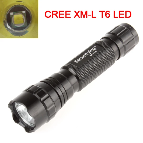 

SecurityIng LED Flashlight 18650 Pocket light Torch Cree XML T6 L2 Powerful Lamp Tactical Mini Flashlight Bike Camp Waterproof