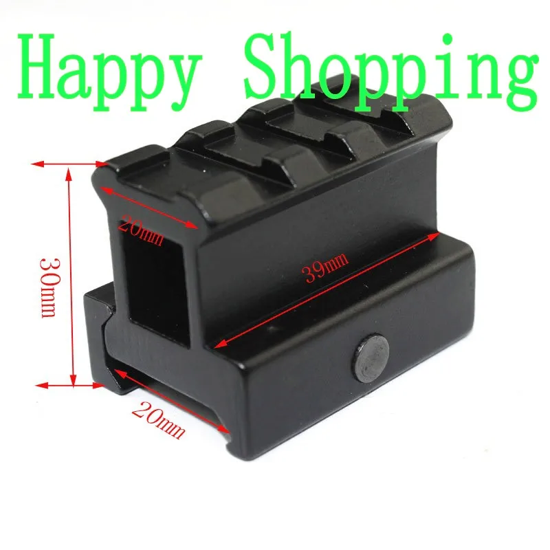 

Hunting accessories Short Side Rail Base Airsoft Riser Rifle Scope mount with 3 Slot for 20mm Weaver Picatinny