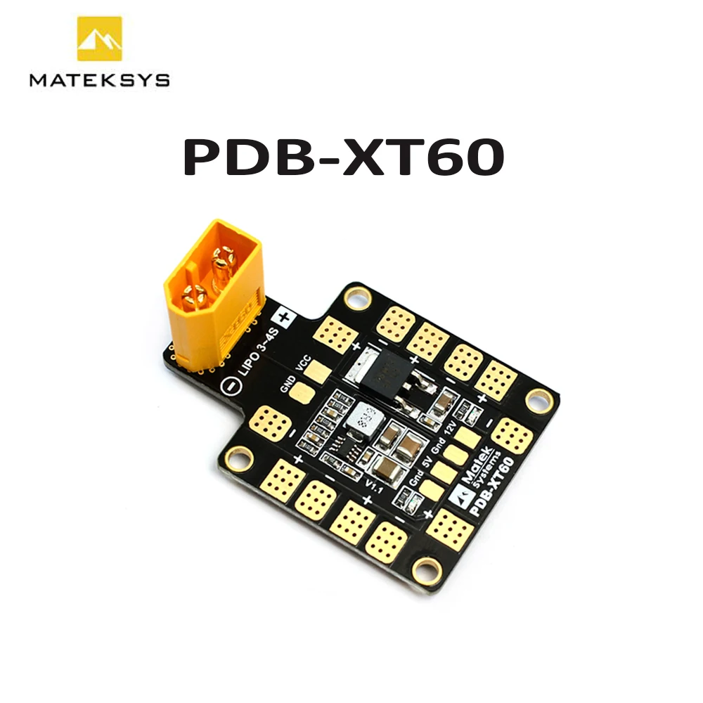 

Matek Systems PDB XT60 W/ BEC 5V & 12V 2oz Copper For RC Helicopter FPV Quadcopter Muliticopter Drone Power Distribution Board