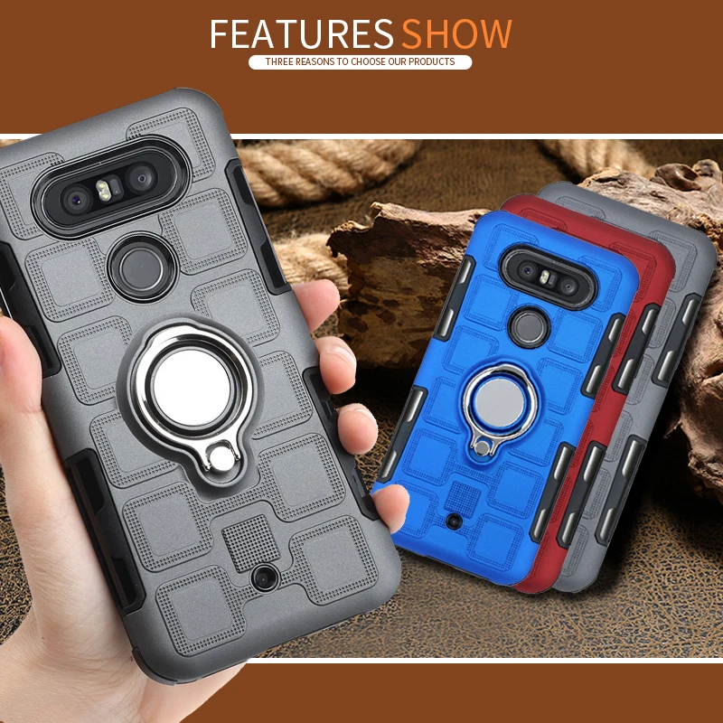 

Luxury Magnetic Stand mobile Case For LG Q8 Q6 Plus Q6a Q Stylo 4 Cover Shell sFor LG Q6 V30 K8 K10 2018 Finger Ring Phone Cases