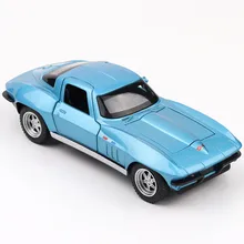 1/32 литые под давлением и игрушечные транспортные средства Corvette модель автомобиля красный/синий/желтый со звуком и светильник коллекция автомобиля игрушки для мальчика Детский подарок