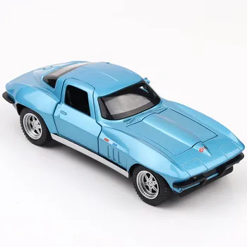 

1/32 Alloy Diecasts & Toy Vehicles Corvette Car Model Red/Blue/Yellow With Sound&Light Collection Car Toys For Boy Children Gift