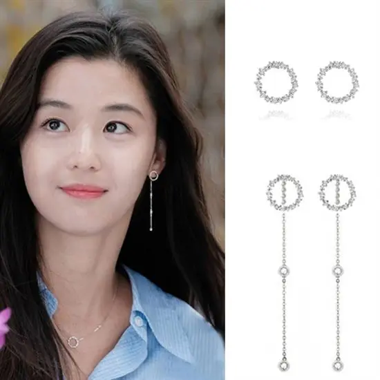 

Latest New Style Good Jewelry Fashion 925 Sterling Silver Crystal Rhinestone Round Stud Earrings Jewelry Pendientes Brincos