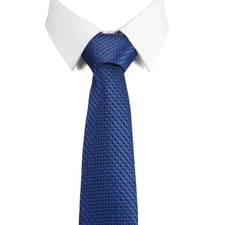 Шелк wovenJacquard галстуки для мужчин деловые свадебные костюмы 7,5 см Узкие галстуки с широкой шеей тонкие аксессуары Gravatas - Цвет: L109