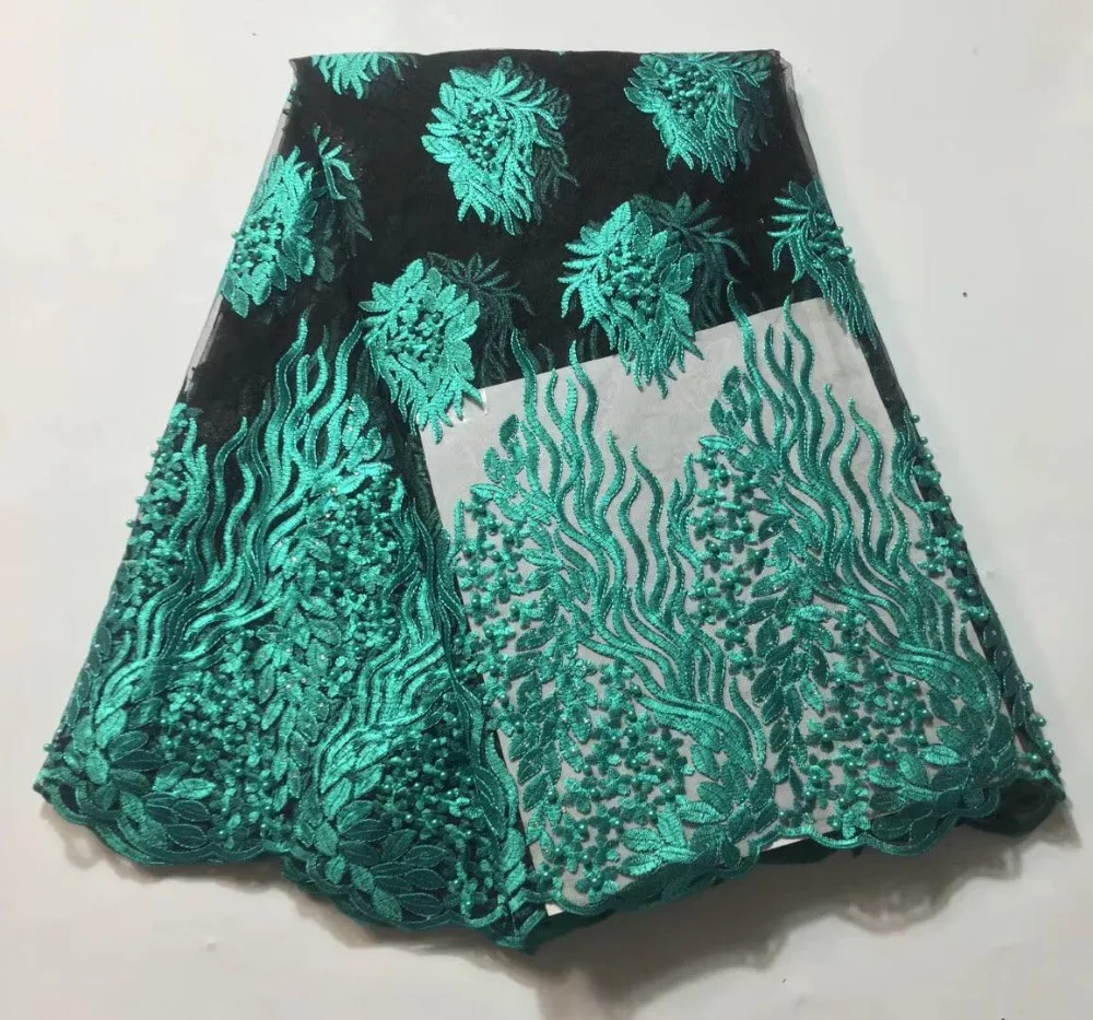 

African lace fabric royal blue African voile french lace fabric with rhinestone 5 yards per lot for man or women garment -30