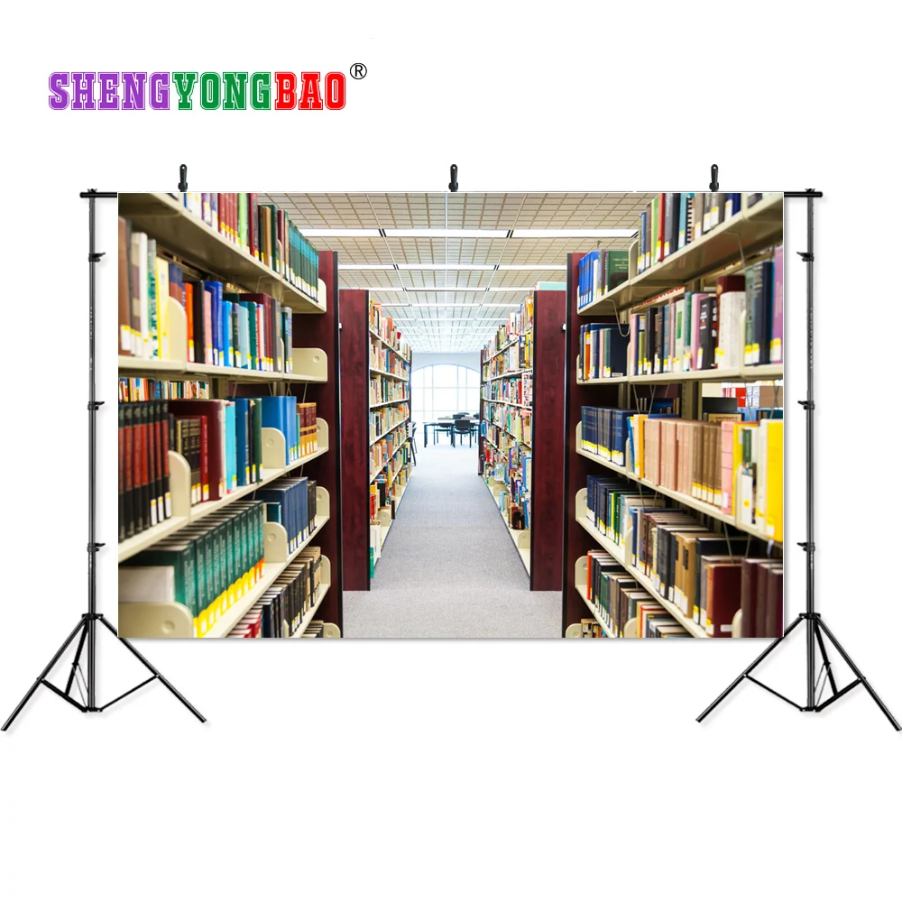 

SHENGYONGBAO 210X150CM Vinyl backdrop Photography Backdrops Bookshelf theme Photo Studio Background SJ35
