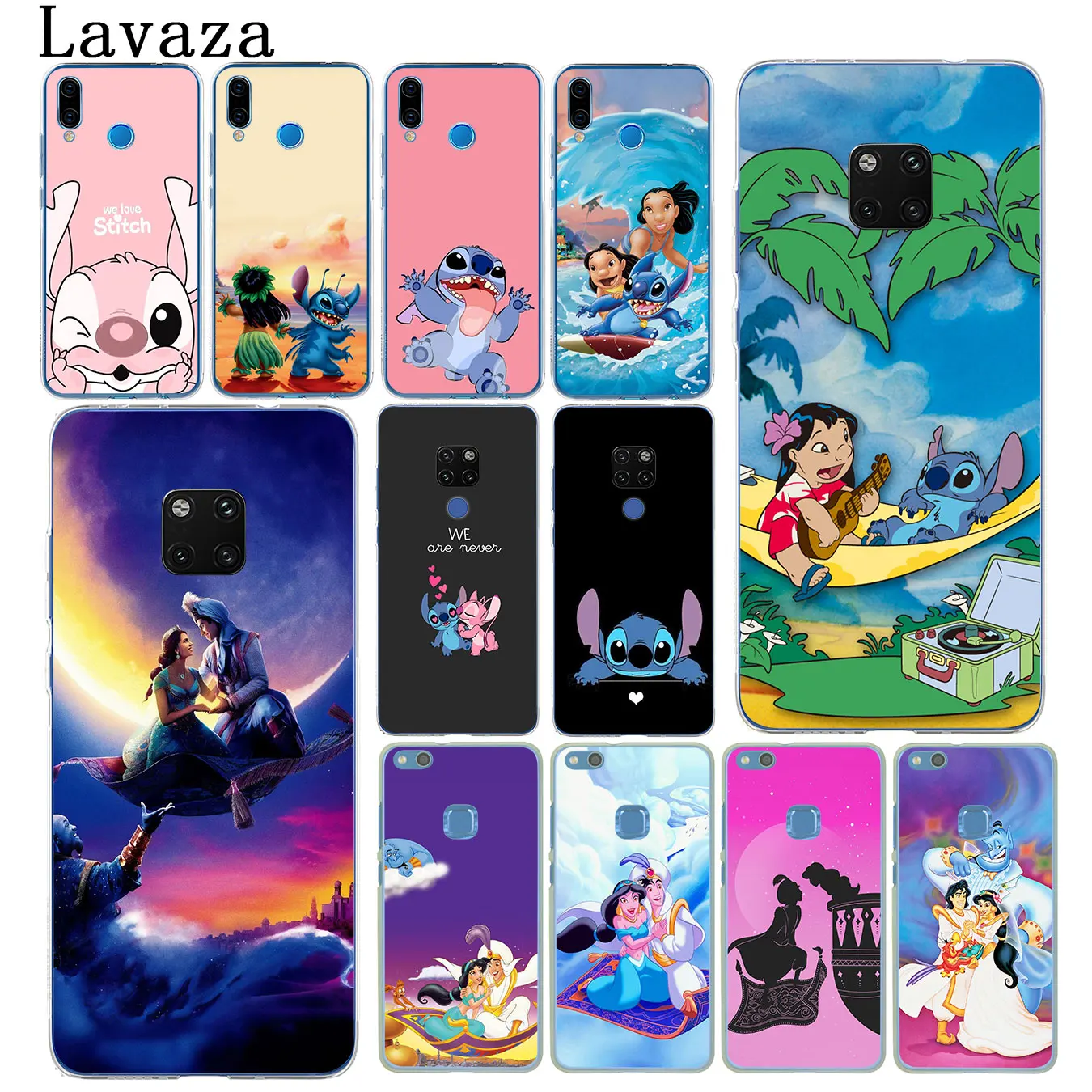 

Lavaza Cute Lilo Stitch Aladdin Cartoon Phone Case for Huawei Mate 30 10 20 Pro Lite Nova 5I 4 3i 3 2i 2 Lite Cover