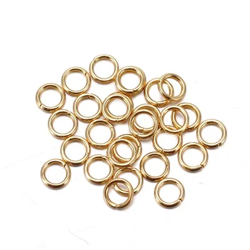 

30PCS Stainless Steel Gold Plated Open Jump Rings