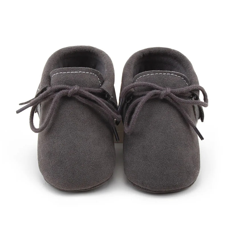 Уникальный дизайн с кисточками; детская обувь для новорожденных; сезон весна-осень; коллекция года; модная нескользящая обувь для мальчика на шнуровке для малышей - Цвет: Gary