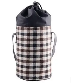 

Insulated bag portable ice bag plaid Braised pot insulation bag