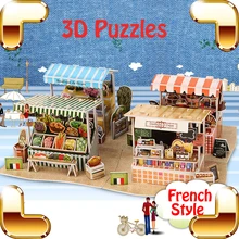 Красивый подарок Французский стиль 3D Пазлы DIY Ручная работа игра IQ Обучающие игрушки семейная сборка осмысленная сувенирная коллекция подарок