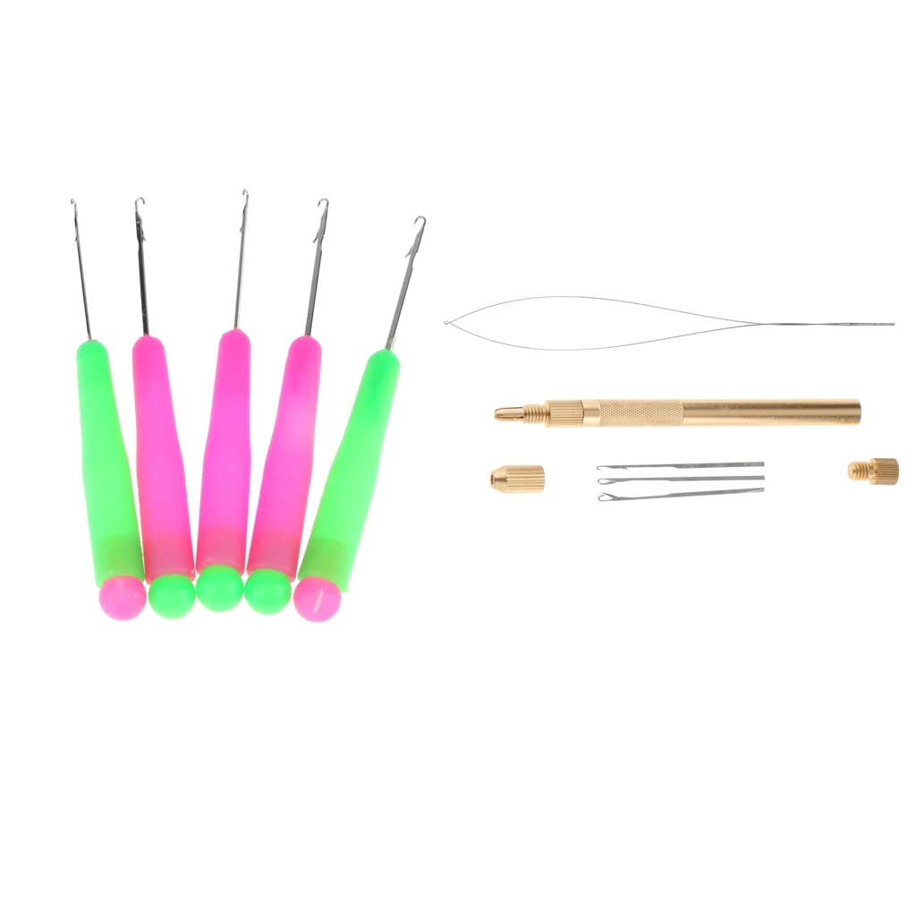 Hooking Ventilating Pulling Crochet Needles Holder Kit Set, Wig Hairpieces Making Repair DIY Beauty Tools