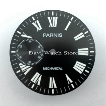 

38.9mm Parnis Green Luminous Fit ETA 6497,Seagull 3600 Movement Black Dial