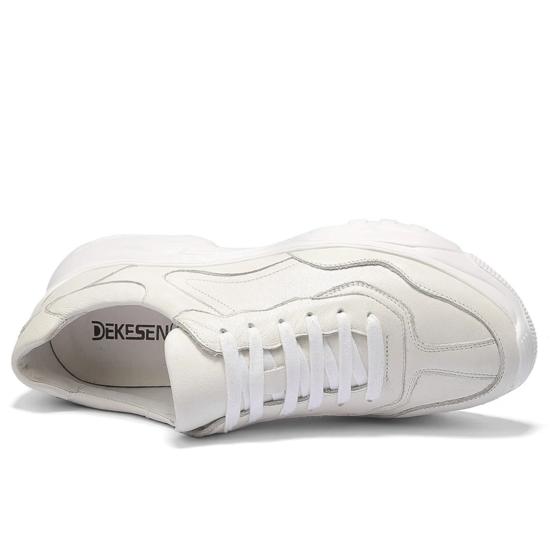 Moda Sneaker white Ultra Aumenta Homens Plataforma Trepadeiras Genuíno Casuais De Black Couro Footwea Sapatos 8Y4qSw