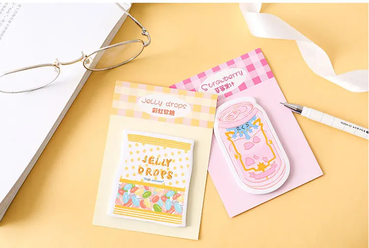 Kawaii Rainbow jar sticky notes memo pad Еженедельный план почтовые принадлежности Школьные принадлежности планировщик этикетки наклейки