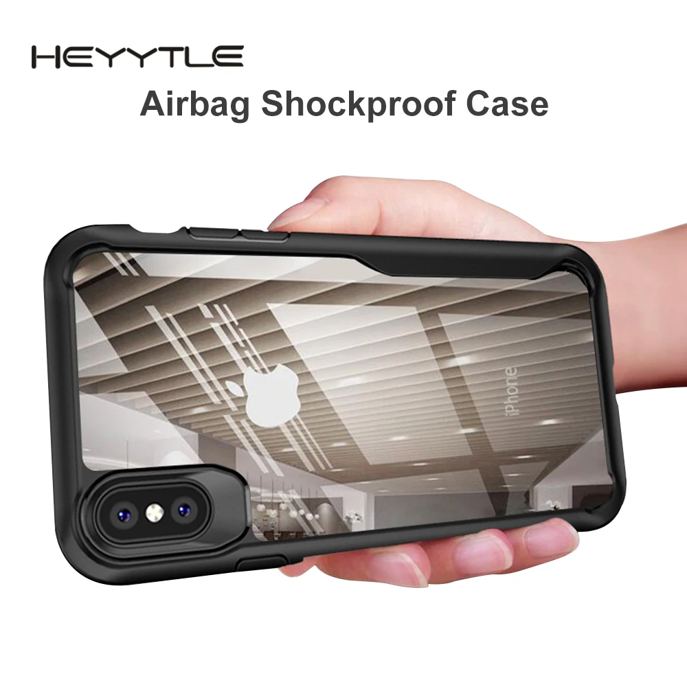 Heyytle противоударный защитный чехол для iPhone 7 8 Plus 6 s прозрачный X XS MAX XR мягкий ТПУ