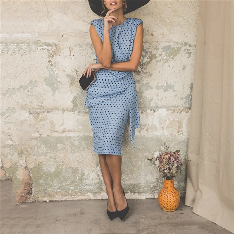 DORVIVON 3XL zomerjurk dames 2019 повседневное винтажное женское платье в горошек летнее
