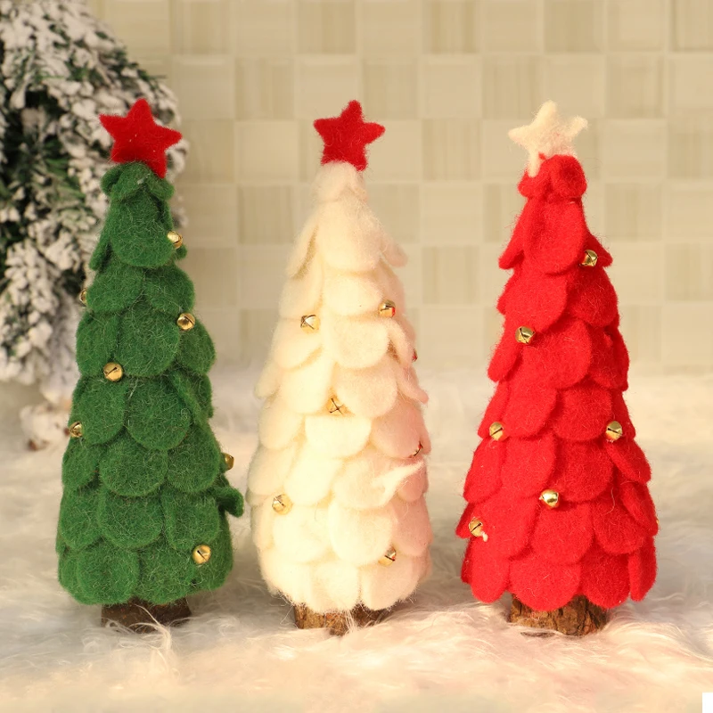 

HOYVJOY Mini Wood Christmas Tree 18-28cm Xmas Tree Home Decorations Wedding Table Accessories New Year Tree