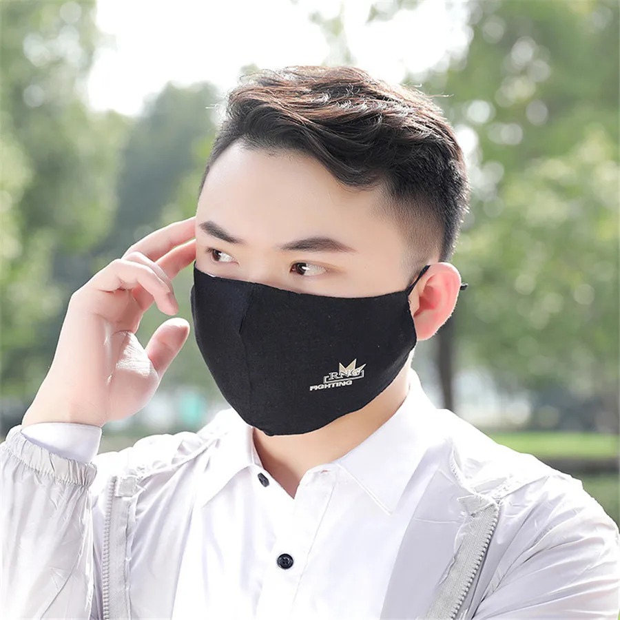 1 шт. kpop модное из вискозы Пылезащитная маска для рта и лица дышащая велосипедная маска для рта для Мужчин Черная розовая маска летняя полумаска для лица