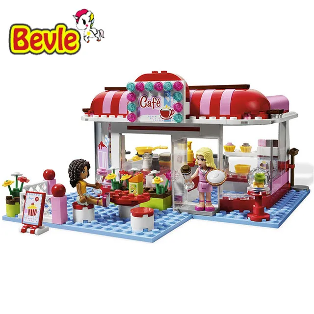 ФОТО Bevle Bela 10162 Friends City Park COFFEE SHOP Toys Gift Building Block Toys Compatible with Lepin