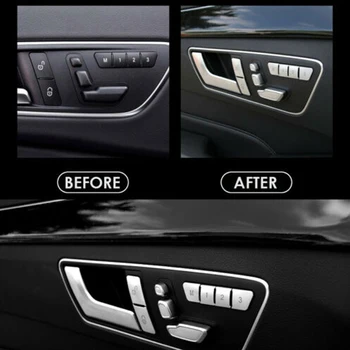 

Trim Seat button cover For Mercedes-Benz E C class W212 218 CLS GL Silver Decorative Replacement