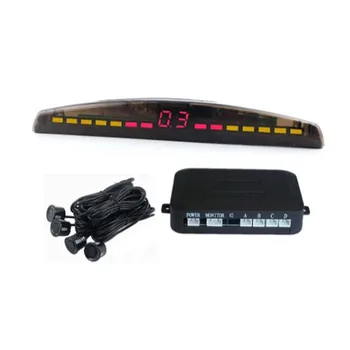 

Car Auto Parktronic LED Parking Sensor With 4 Sensors Reverse Backup Car Parking Radar Monitor Detector System Backlight Display