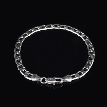 Браслет 6 мм, браслеты-цепочки и браслеты для женщин, 925 пробы, серебряные ювелирные изделия, женские браслеты, браслеты Ja73