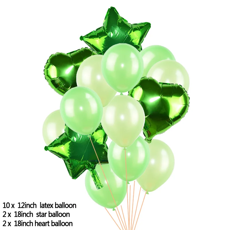 Разноцветные 12 дюймовые латексные шары с 18 дюймовыми фольгированными шарами в форме сердца, воздушные шары для свадьбы, дня рождения, вечеринки, украшения 14 шт