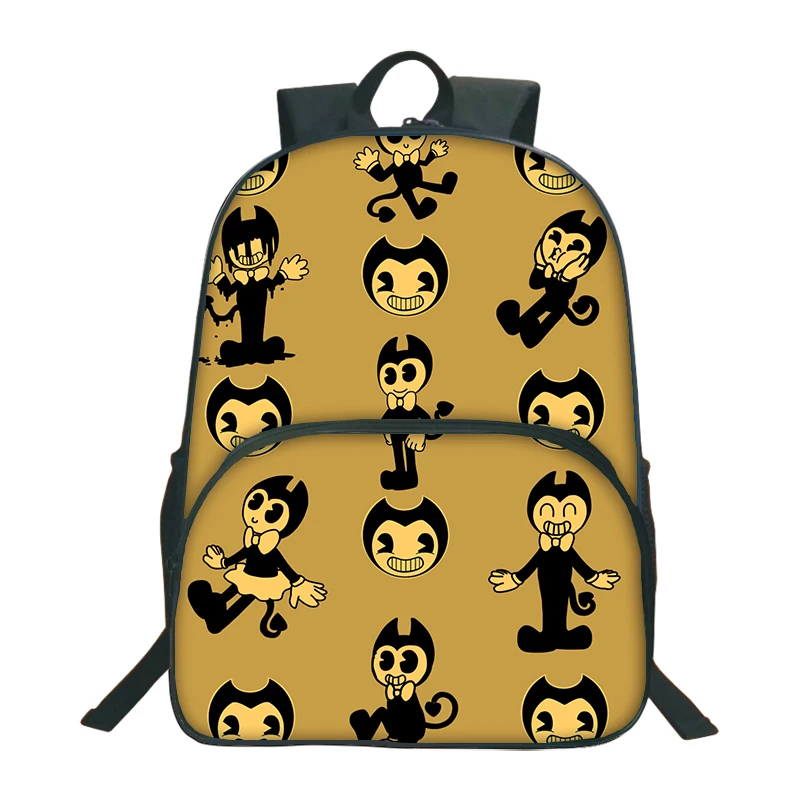 2019 Bendy و الحبر آلة الظهر للأطفال حقيبة مدرسية s الكرتون لعبة 3D كتاب على ظهره اليومية حقيبة مدرسية دروبشيبينغ