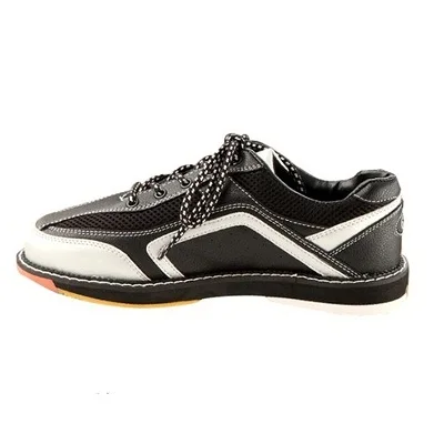 Обувь для боулинга высокого качества; мужские кроссовки с нескользящей подошвой; кожаная дышащая Спортивная обувь; удобная обувь на шнуровке; AA11034 - Цвет: Черный
