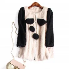 Europe and the United States women’s new autumn 2016 Fashion cartoon color matching cloth coat