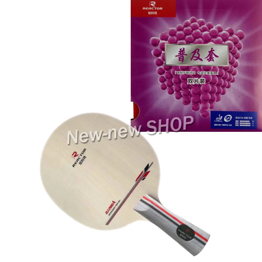 Paddle Racket Reactor Table-Tennis Ping-Pong Corbor Long-Handle Pro Combo DJ200 FL Shakehand
