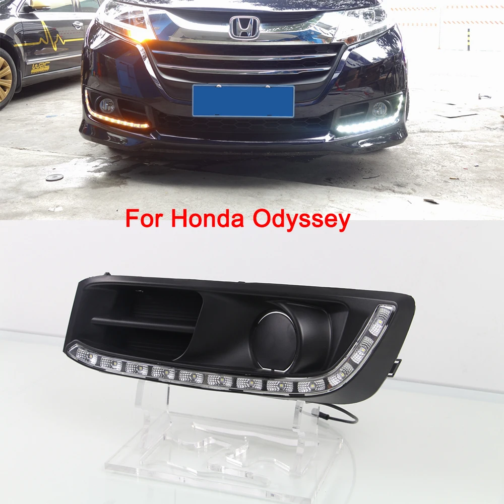 Car Led Drl Kit For Honda Odyssey 2017 Daytime Running Lights With Car Led Drl Kit For Honda Odyssey 2017 Daytime Running Lights With Turn Singal Light Controller White Yellow Color Auto Lamp