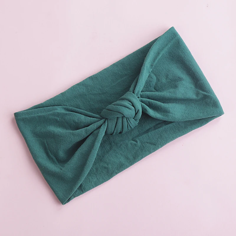 New Fashion Baby Girls Knot Nylon Headbands Super Soft Stretchy Wide Bows Nylon Hairbands Hair Accessories One Size Fit Most