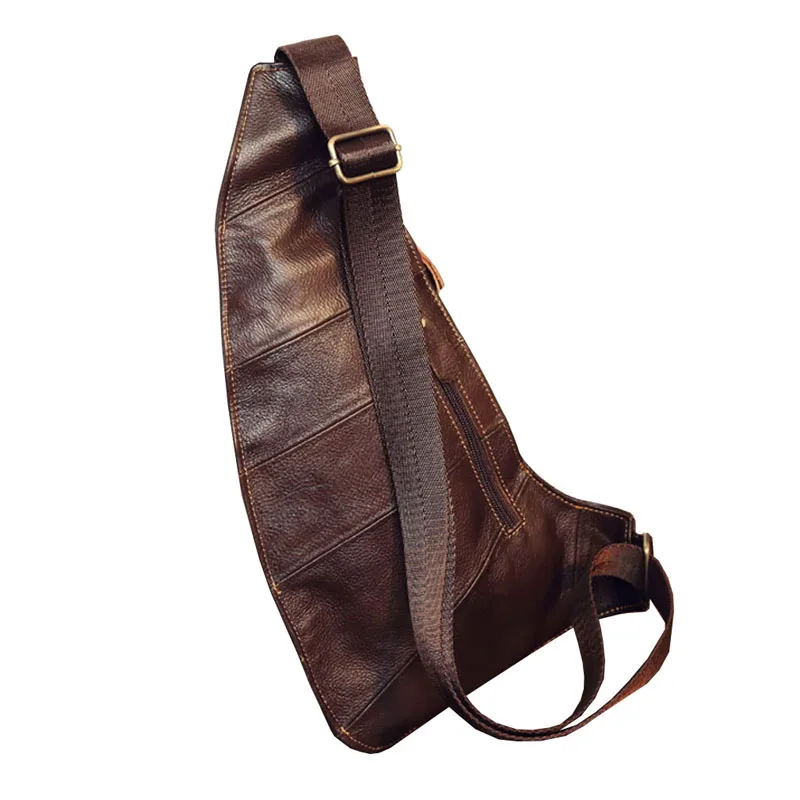 Мужская винтажная кожаная нагрудная сумка через плечо, сумка-мессенджер на плечо, мотоциклетная сумка для путешествий, верховой езды, походов