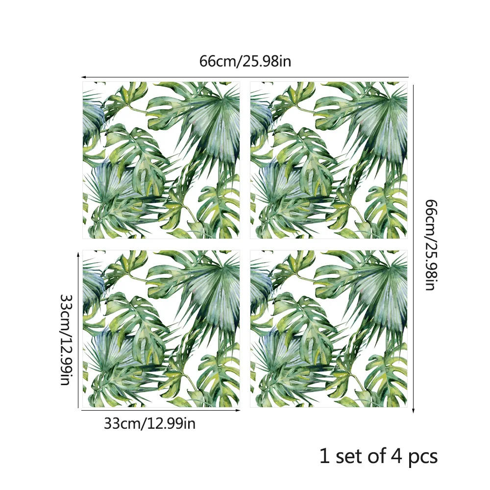 Скандинавском стиле DIY тропический пляж Пальмовые Листья настенные стикеры современное искусство наклейка ПВХ Фреска самоклеющиеся обои для детской комнаты дома