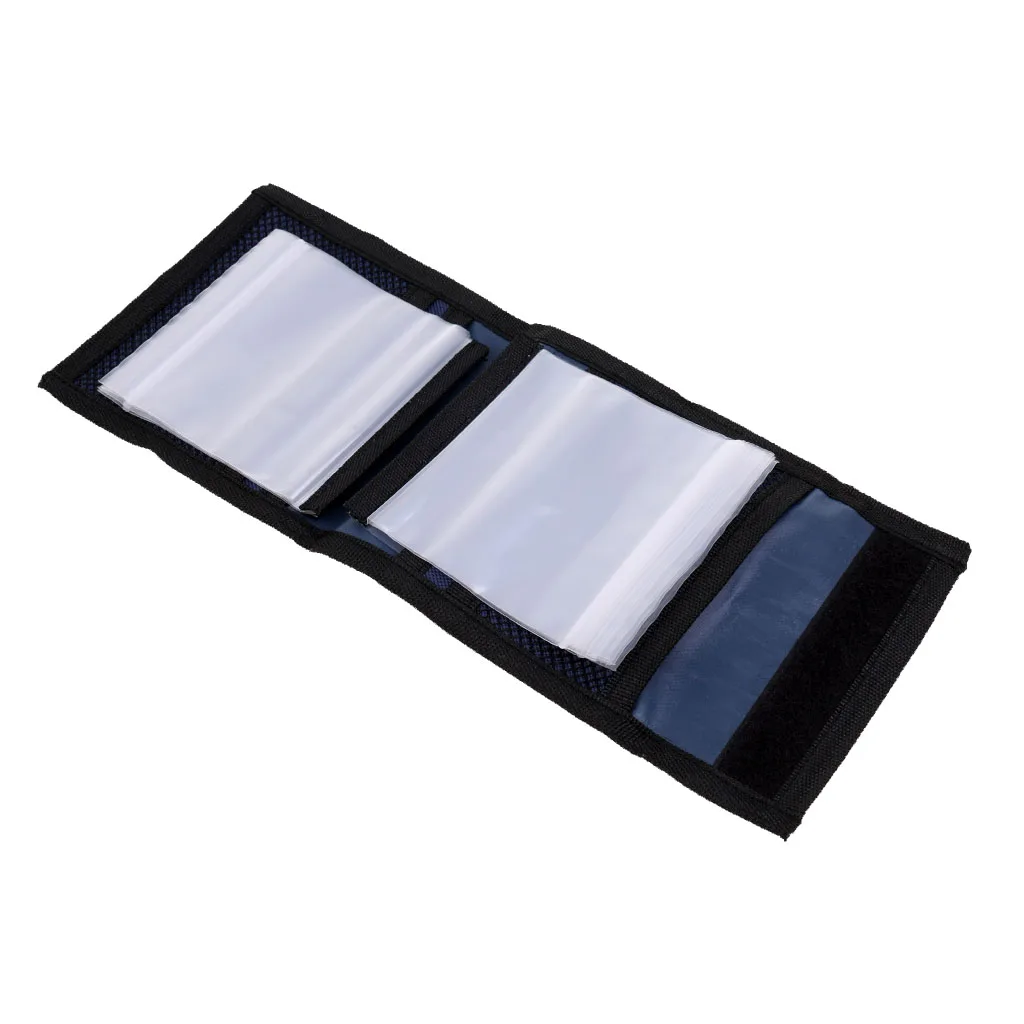 High Grade 12 Clear Pockets Leader Sock Leader Wallet Fly Fishing Tapered Leader Tippet Case outil de pêche Herramienta de pesca