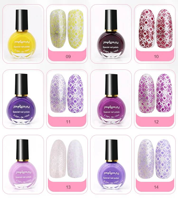 

1 Bottle 6ml Stamping Polish Nail Art Varnish Nail Plate Printing Polish 26 Colors